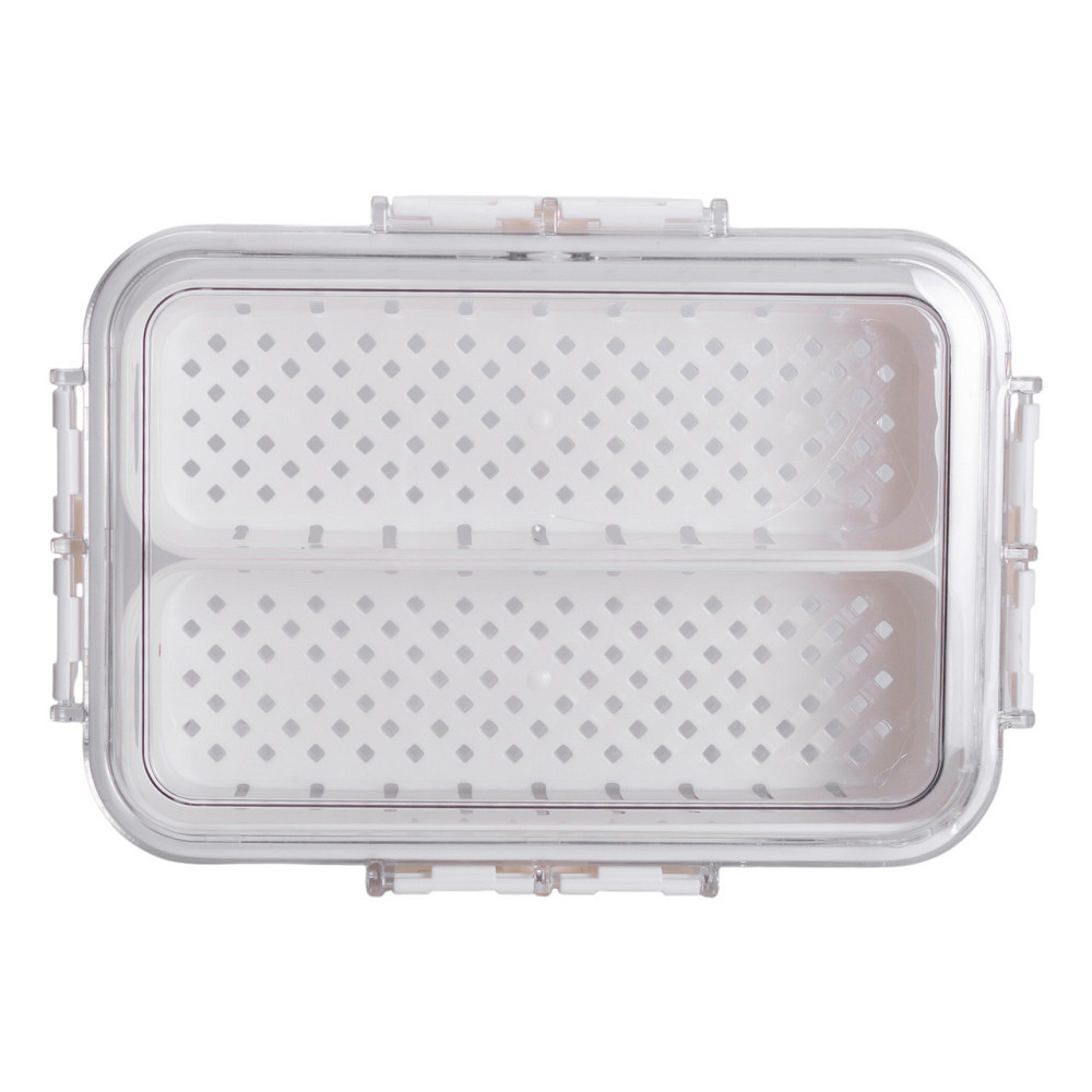 Контейнер для еды с 2 отсеками 23.5х17х7 см судок для еды пластиковый 1.4 л Белый HP-27-11 Киев - изображение 4