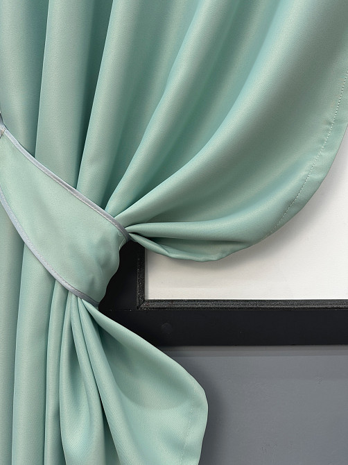 Комплект коротких штор VR-Textil Bruno № 958ш М'ятний 130х170 см 2 шт (35-0465) Київ - фото 4