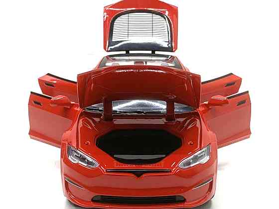 Машина Автосвит Tesla S инерционная открываются двери капот багажник 21см Красная (AP-1956) Чернігів