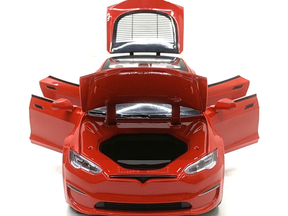 Машина Автосвит Tesla S инерционная открываются двери капот багажник 21см Красная (AP-1956) Чернігів - фото 6