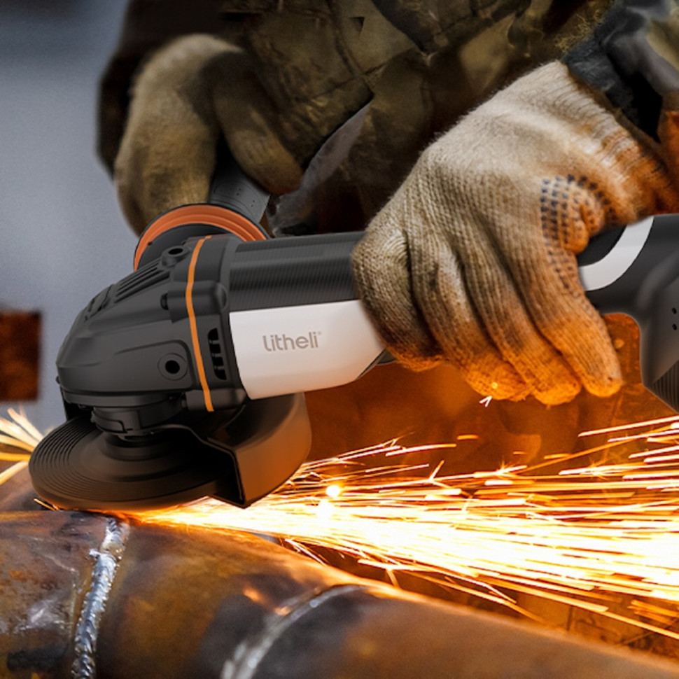 Аккумуляторная угловая шлифмашина бесщеточная Litheli, питание от павербанка (УМБ Litheli Power Bank 20000mAh, 45W, 2А в Киев - изображение 2