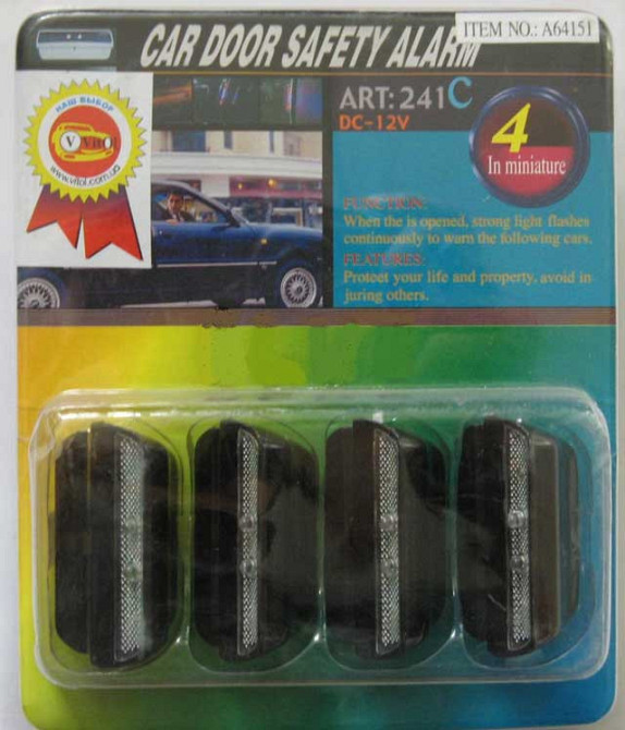 Накладки на двери 64151Black/green с габаритом и стробоскопом (компл.) Винница - изображение 1