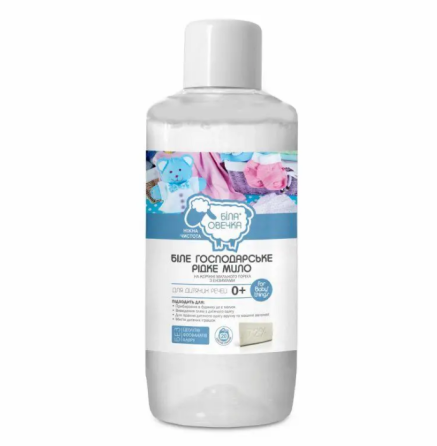 Рідке мило для прання дитячої білизни 1000мл "for Baby'things" біле господарське Белая Овечка Житомир