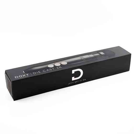 Вібромасажер DOXY Die Cast 3R - Matte Black, дуже потужний, перезаряджуваний, металевий корпус Sex Aura Київ