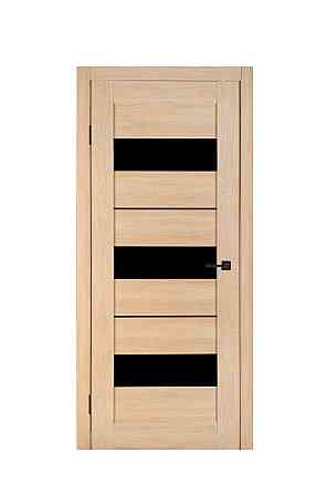 Дверь Реликт Трес Золотистый + Черное стекло 60*200 см Ламинированные межкомнатные двери Двери в квартиру Киев