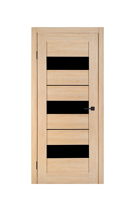 Дверь Реликт Трес Золотистый + Черное стекло 60*200 см Ламинированные межкомнатные двери Двери в квартиру Киев - изображение 1