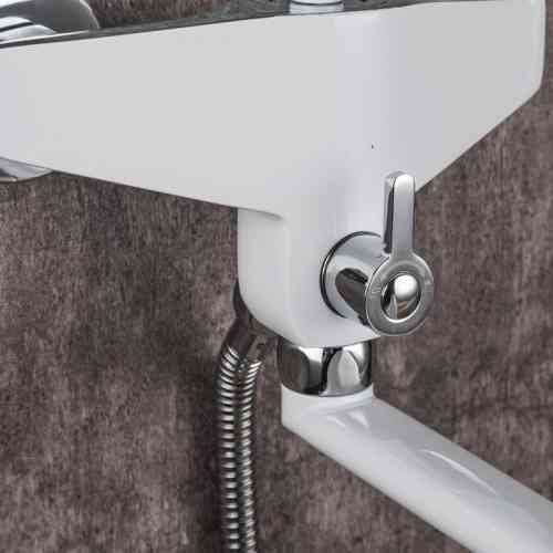 Змішувач для ванни з душовим гарнітуром Frap H58 F2258 білий/хром Київ