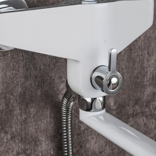 Змішувач для ванни з душовим гарнітуром Frap H58 F2258 білий/хром Київ - фото 3