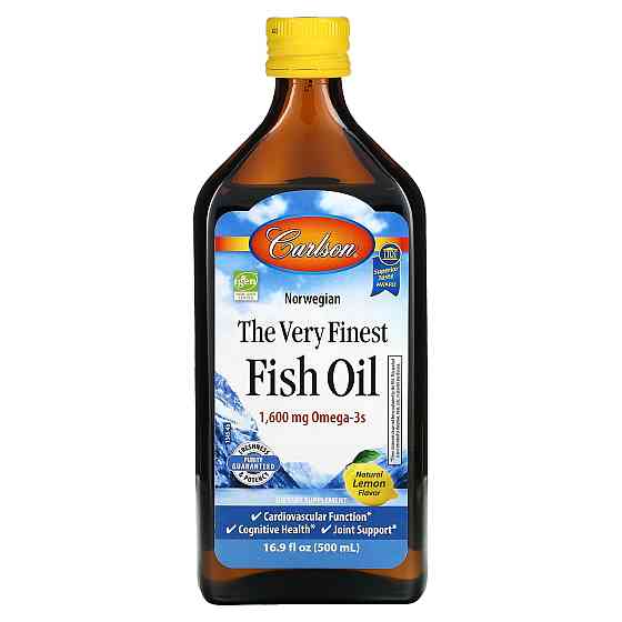Рыбий жир норвежский со вкусом лимона (Fish Oil) 500 мл Київ