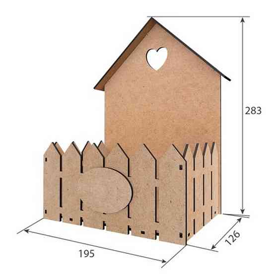 Заготовка для декорування "Будиночок" FDPO-402 для фруктів, солодощів, квітів Вінниця