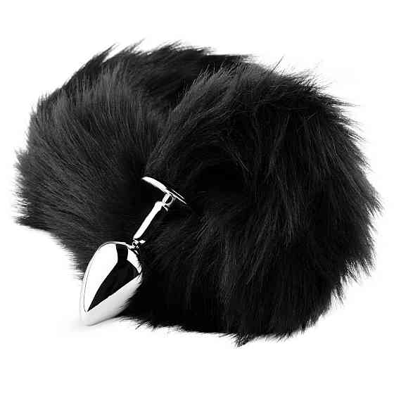 Анальна пробка Plug-Fox TAIL- Black XL Sex Aura Київ