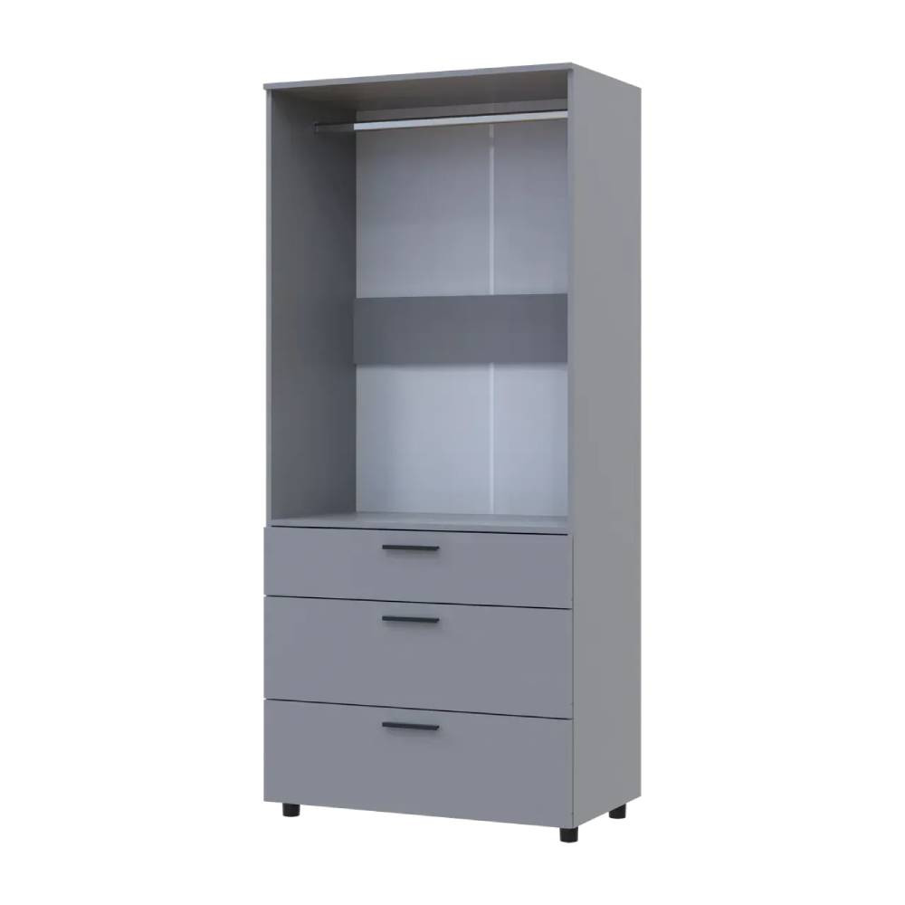 Шафа для одягу Doros Торн Сірий 2 ДСП/3Ш (штанга) 90х51.6х200 (DRS-012025) Дніпро - фото 3