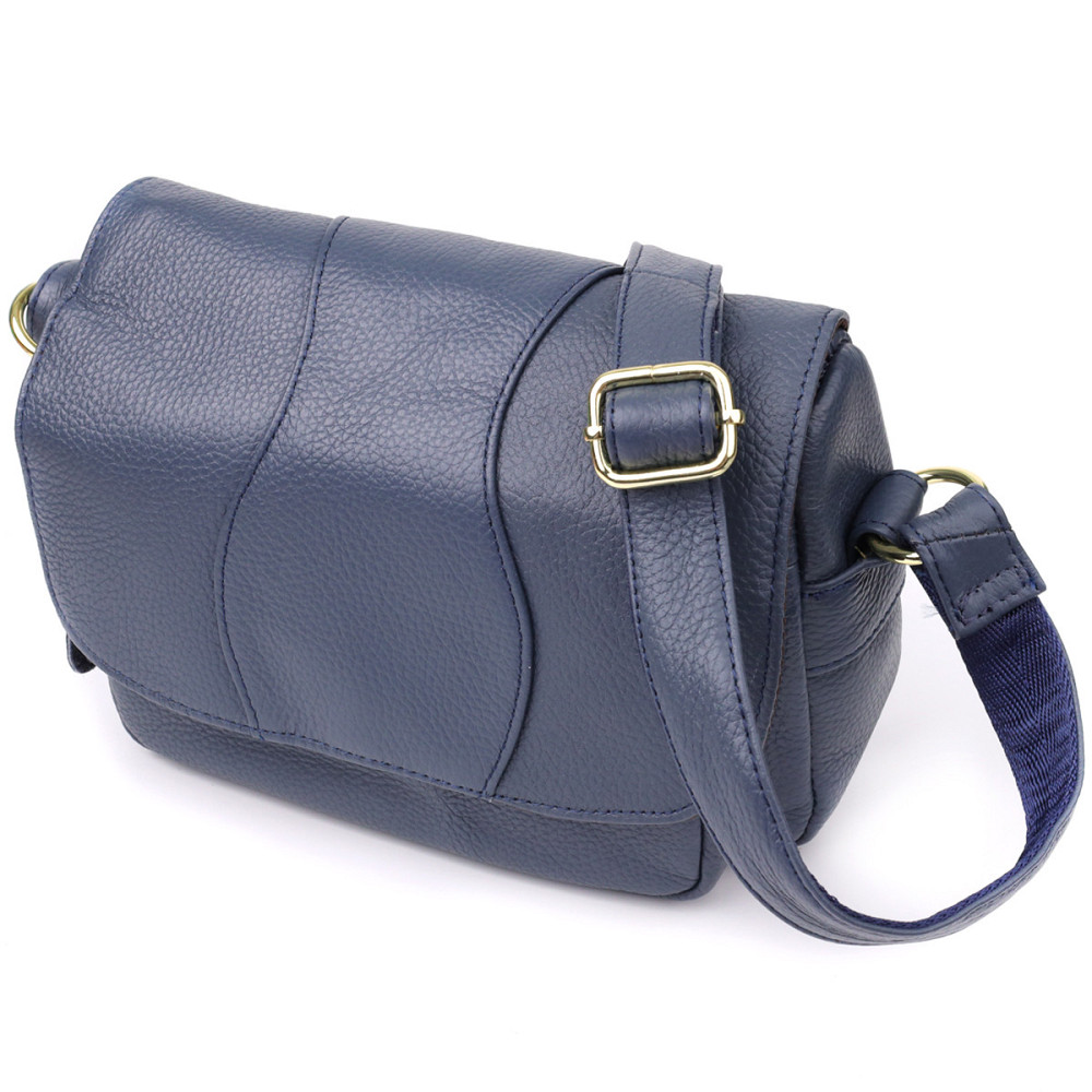 Сумка из натуральной кожи для женщин Vintage 22971 Синий Киев - изображение 1