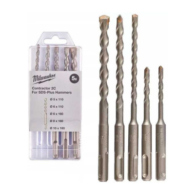 Набор буров Milwaukee SDS+ CONTRACTOR 5/6х110, 6/8/10х160, 5 шт (4932471242) Винница - изображение 2