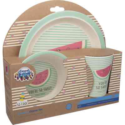 Тарелка детская Canpol babies So Cool бамбуковый 3 предмета Розовый (9/226_pin) Винница
