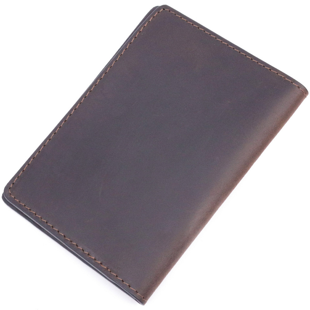 Надежная обложка на военный билет в винтажной коже Коричневая (GRANDE PELLE) Киев - изображение 6