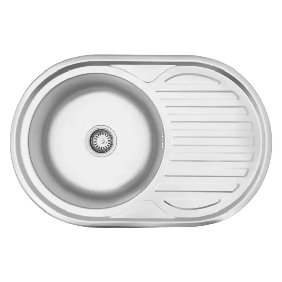 Кухонная мойка с нержавеющей стали Kroner KRP Satin - 77х50 (0.8 мм) Киев