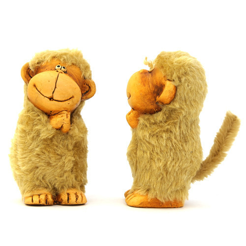 Статуетка керамічна з хутром Мавпа Київ - фото 1