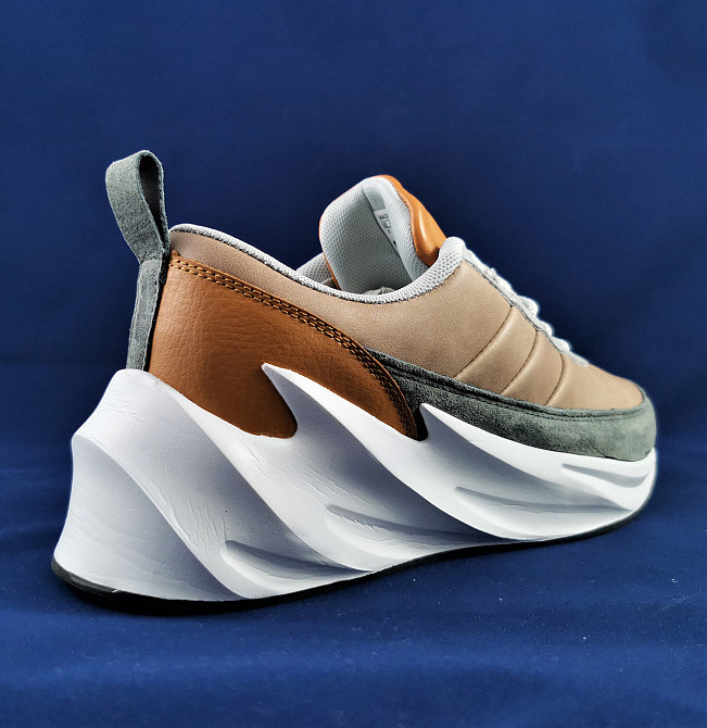 Кросівки Adidas $harks Сірі Чоловічі Адідас Бежеві Акула (розміри: 41,42,43,44,45) Відео Огляд Дніпро - фото 7