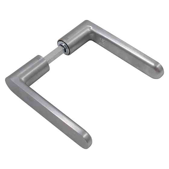 Дверна ручка на розетті Nuda Pure хром матовий R ф/з Київ