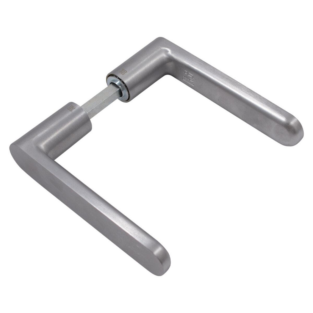 Дверная ручка на розетте Nuda Pure хром матовый R ф/с Киев - изображение 3