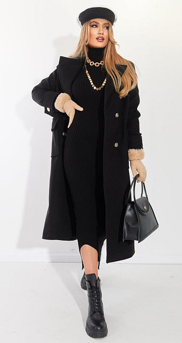 Чорне пальто (42) Київ - фото 4