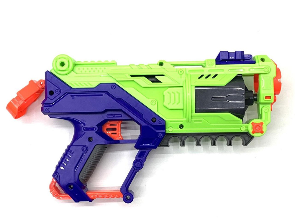 Пістолет іграшковий бластер 12 м'яких набоїв у коробці Вид 3 Зелений (JLX7267) Чернигов - изображение 2