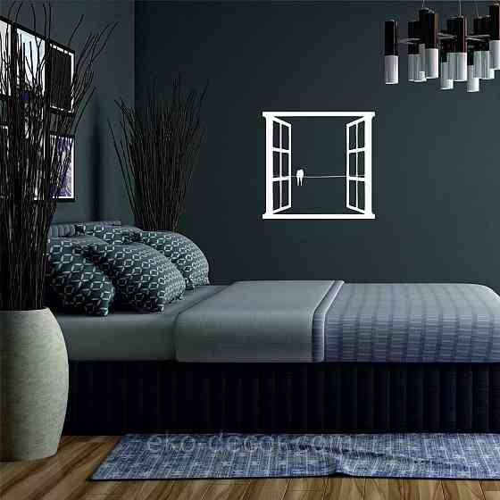 Декоративное настенное Панно «Птицы в окне» Декор на стену 70*66 см, Белый Киев