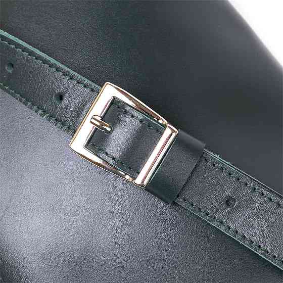 Шкіряна сумка на пояс Shvigel 16390 Зелений Київ