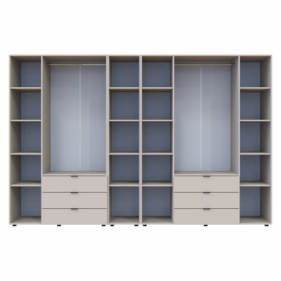 Комплект шаф для одягу Doros Гелар (3 шт.) 309,4х49,5х203,4 см Кашемір (DRS-011253) Львів