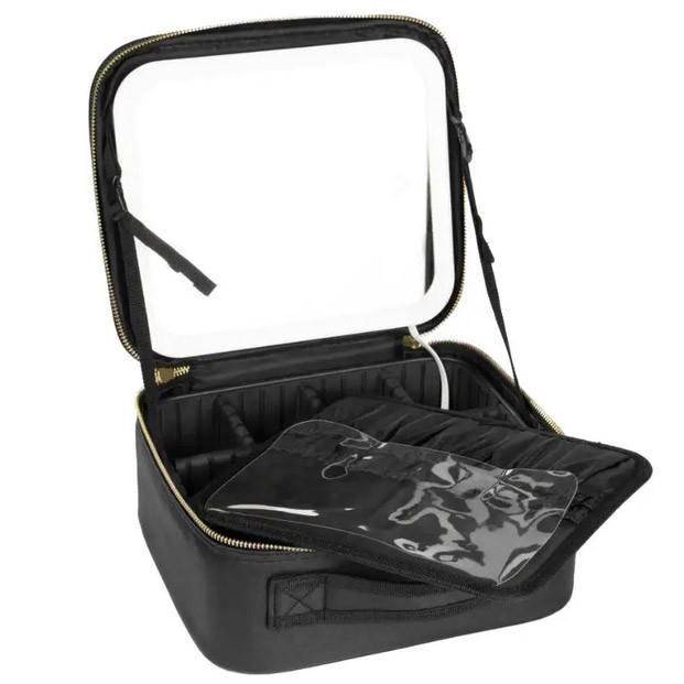 Підставка для зберігання косметики, Бьюті кейс із дзеркалом для косметики Дорожній набір краси OC-90 Львів - фото 1