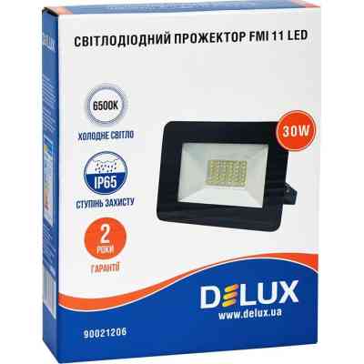 Прожектор Delux FMI 11 LED 30Вт 6500K IP65 (90021206) Винница