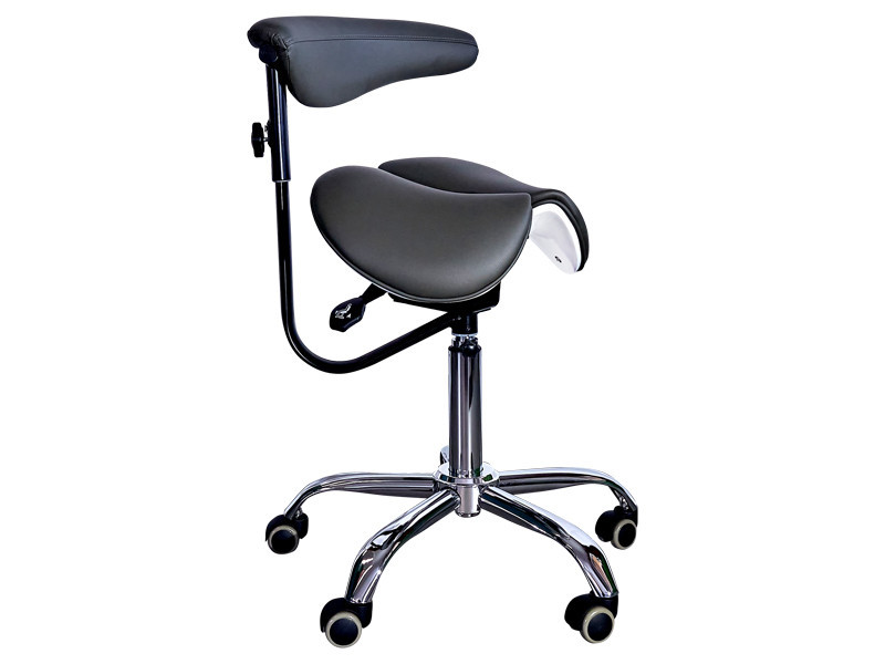 Стілець-сідло для майстра 8016-2, зі спинкою, роздільне сидіння, 3 регулювання Київ - фото 1