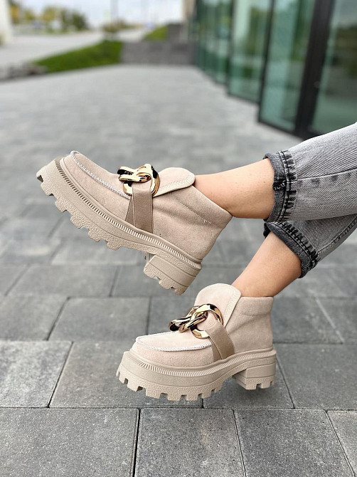 Marko Жіночі черевики DE MARKO бежеві замша натуральна весна-осінь 37р. 38р. (4799) Коломыя - изображение 7