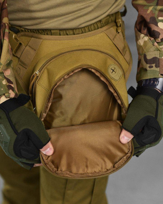 Тактична Сумка поясна на ногу vergin кайот ВТ1027 Одеса - фото 4