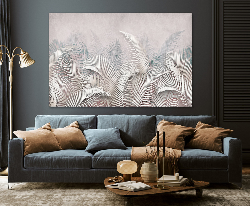 Картина полотно у вітальню / спальню     Абстракція Листя папороті       MLP_266 ( 60х30см ) Київ - фото 3