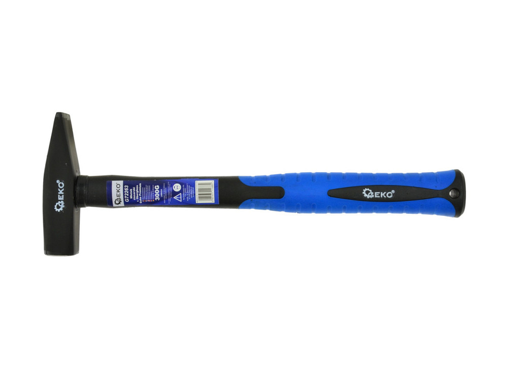 Молоток слюсарний "GeKo"-premium 0,3 кг з ручкою зі скловолокна покритого TPR Київ - фото 1
