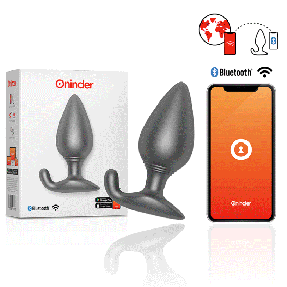 Смарт анальная пробка с вибрацией, цвет: черный, Oninder (Испания) Sex Aura Киев