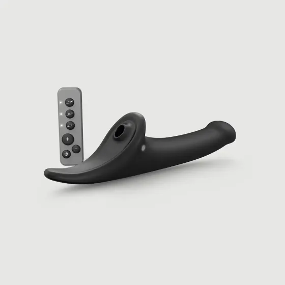 Вібронасадка для страпону з вакуумною стимуляцією Strap-On-Me Multi Orgasm Dildo M Black Львов