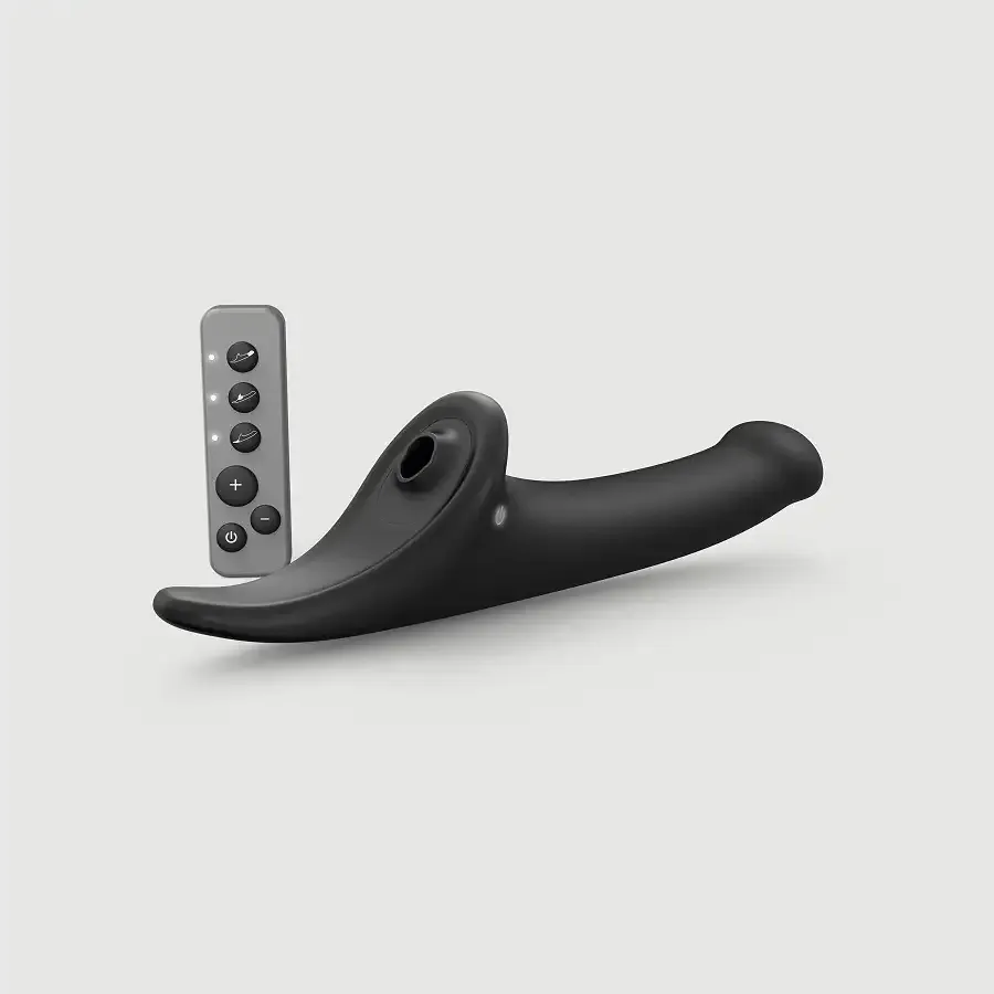 Вібронасадка для страпону з вакуумною стимуляцією Strap-On-Me Multi Orgasm Dildo M Black Львов - изображение 1