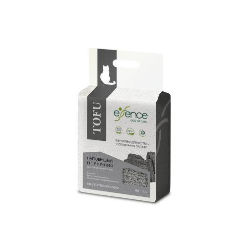 Наповнювач для котячого туалету Essence з тофу, з вугіллям, 6 л Київ - фото 1