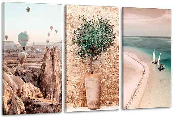 Модульная картина в гостиную / спальню  Куля-Квітка_Море Art-640_3_А Киев