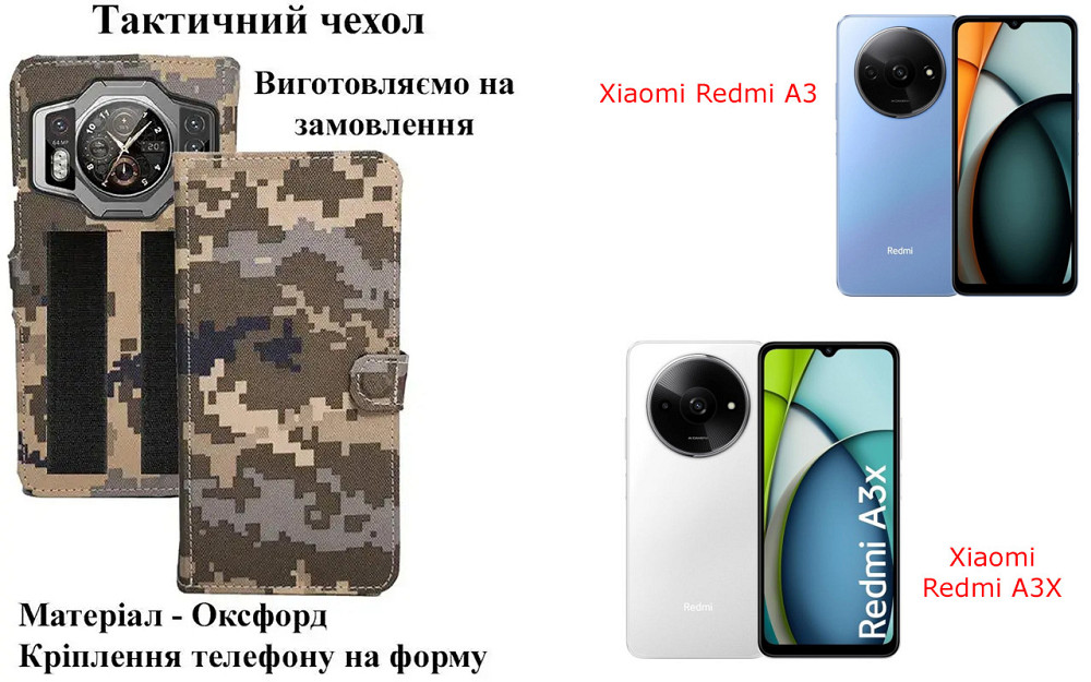 Тактичний чохол для Soyes Q333, Soyes S23 Pro, кріпиться до спорядження на липучці Київ - фото 1