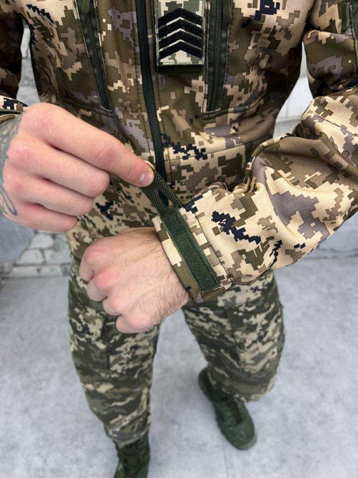 Тактична куртка SoftShell софтшел пиксель легка XXL Одеса - фото 11