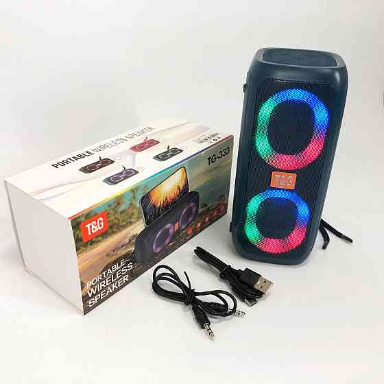 Bluetooth колонка з якісними басами TG333, Bluetooth музична колонка Портативна блютуз QI-44 Івано-Франківськ
