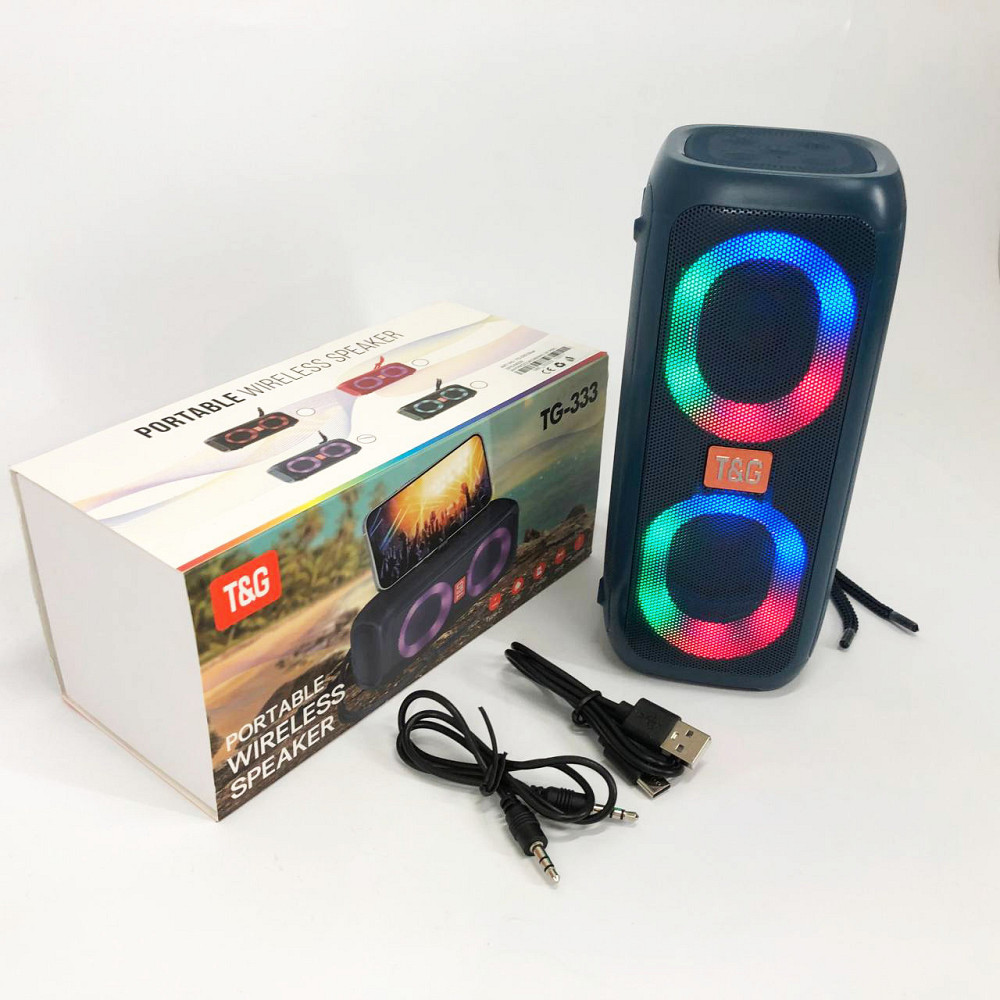 Bluetooth колонка з якісними басами TG333, Bluetooth музична колонка Портативна блютуз QI-44 Івано-Франківськ - фото 4