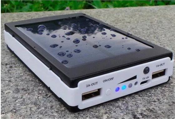 Зовнішній акумулятор Power Bank Solar LED 803, 3200 mAh, ліхтар 20 LED, 2 USB, заряджання від сонця Одеса