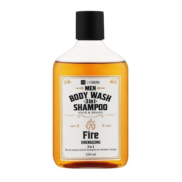 Гель для душу 3в1 Палаючий Віскі Body Wash and Hair and Beard Shampoo Whisky Fire HiSkin 330 мл Київ - фото 1