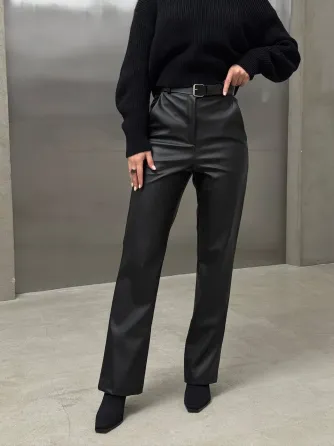 Женские кожаные брюки Palazzo теплые на флисе Харьков