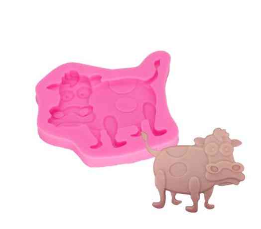 Молд силиконовый Корова 56 на 56 мм розовый Киев